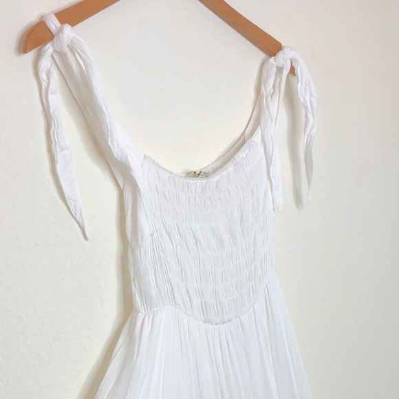 White Indigo Flowing Dress in White - Picture 4 of 5